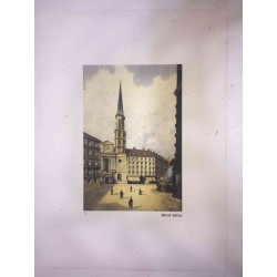 Adolf Hitler litografia off set cm 50x70 timbro del Reich