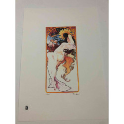 Alphonse Mucha lithographie hors set 50x70 cm