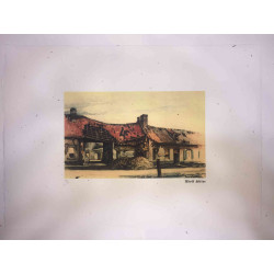 Adolf Hitler litografia off set cm 50x70 timbro del Reich
