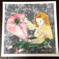 Andy Warhol 50x50 cm-ko litografia-sorta ziurtatua