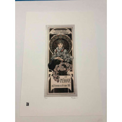 Lithographie von Alphonse Mucha, Offset 50x70 cm
