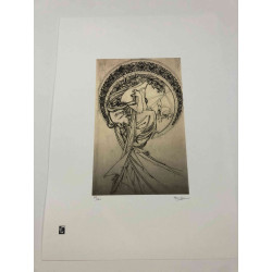 Alphonse Mucha litografia off set cm 50x70