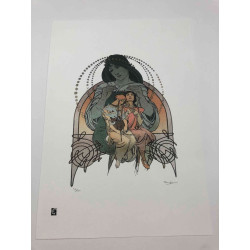Alphonse Mucha lithographie hors set 50x70 cm