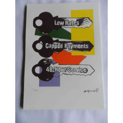 Andy Warhol Litografia off set edizioa 125 cm 35x50