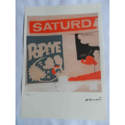 Andy Warhol Lithografie off-set editie 125 cm 35x50