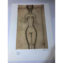 Amedeo Modigliani litografía off set 50x70 cm Archives Paris