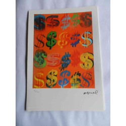 Andy Warhol Lithografie off-set editie 125 cm 35x50