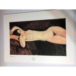 Amedeo Modigliani Lithographie Offset 50x70 cm Archives Paris
