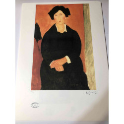 Amedeo Modigliani Lithographie Offset 50x70 cm Archives Paris