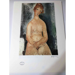 Amedeo Modigliani Lithographie Offset 50x70 cm Archives Paris