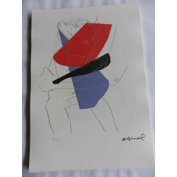 Andy Warhol Lithographie édition hors set 125 cm 35x50