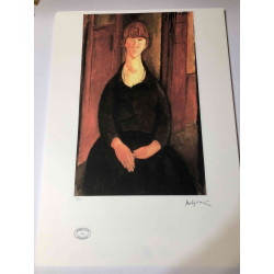 Amedeo Modigliani Lithographie Offset 50x70 cm Archives Paris