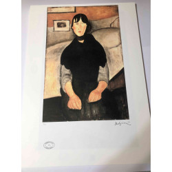 Amedeo Modigliani Lithographie Offset 50x70 cm Archives Paris