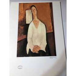 Amedeo Modigliani Lithographie Offset 50x70 cm Archives Paris