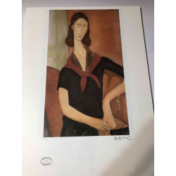 Amedeo Modigliani Lithographie Offset 50x70 cm Archives Paris