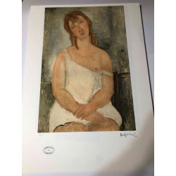 Amedeo Modigliani Lithographie Offset 50x70 cm Archives Paris