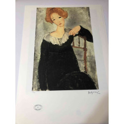 Amedeo Modigliani Lithographie Offset 50x70 cm Archives Paris