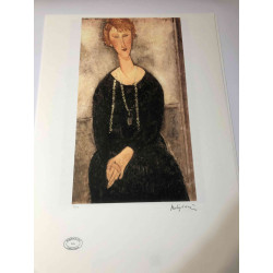 Amedeo Modigliani Lithographie Offset 50x70 cm Archives Paris