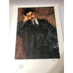 Amedeo Modigliani Lithographie Offset 50x70 cm Archives Paris