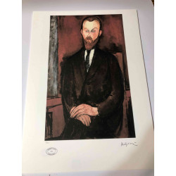 Amedeo Modigliani Lithographie Offset 50x70 cm Archives Paris