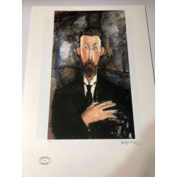 Amedeo Modigliani Lithographie Offset 50x70 cm Archives Paris