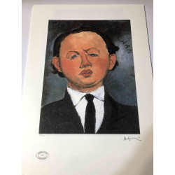 Amedeo Modigliani Lithographie Offset 50x70 cm Archives Paris