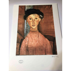 Amedeo Modigliani Lithographie Offset 50x70 cm Archives Paris