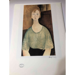 Amedeo Modigliani Lithographie Offset 50x70 cm Archives Paris