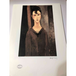 Amedeo Modigliani Lithographie Offset 50x70 cm Archives Paris