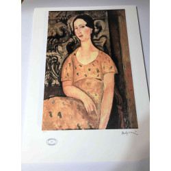 Amedeo Modigliani Lithographie Offset 50x70 cm Archives Paris