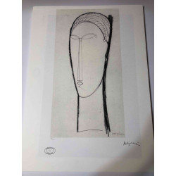Amedeo Modigliani Lithographie Offset 50x70 cm Archives Paris