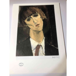 Amedeo Modigliani Lithographie Offset 50x70 cm Archives Paris