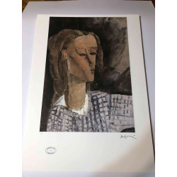 Amedeo Modigliani Lithographie Offset 50x70 cm Archives Paris