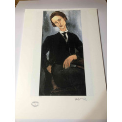 Amedeo Modigliani Lithographie Offset 50x70 cm Archives Paris