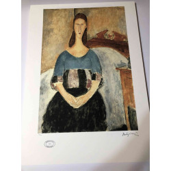 Amedeo Modigliani Lithographie Offset 50x70 cm Archives Paris