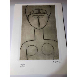Amedeo Modigliani Lithographie Offset 50x70 cm Archives Paris