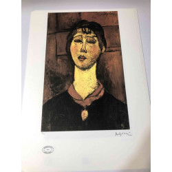 Amedeo Modigliani lithograph off set 50x70 cm Archives Paris