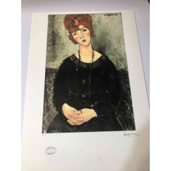 Litografia de Amedeo Modigliani off set 50x70 cm Arquivos Paris
