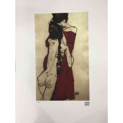 Egon Schiele Lithografie offsetuitgave 200 cm 50x70