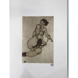 Egon Schiele Lithografie offsetuitgave 200 cm 50x70