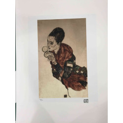 Egon Schiele Lithografie offsetuitgave 200 cm 50x70