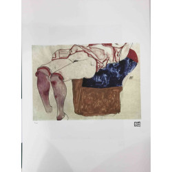 Egon Schiele Lithografie offsetuitgave 200 cm 50x70