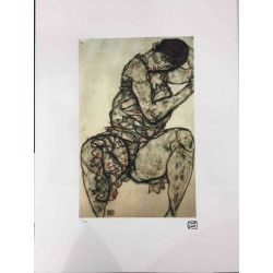 Egon Schiele Lithografie offsetuitgave 200 cm 50x70