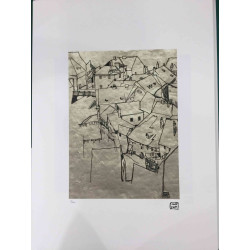 Egon Schiele Lithografie offsetuitgave 200 cm 50x70
