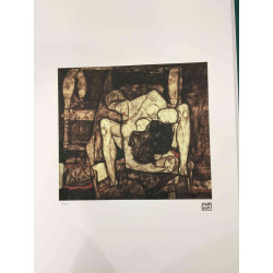 Egon Schiele Lithografie offsetuitgave 200 cm 50x70
