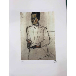 Egon Schiele Lithografie offsetuitgave 200 cm 50x70