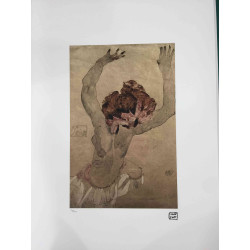 Egon Schiele Lithografie offsetuitgave 200 cm 50x70