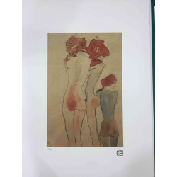 Egon Schiele Lithografie offsetuitgave 200 cm 50x70