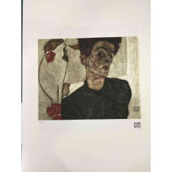 Egon Schiele Lithografie offsetuitgave 200 cm 50x70