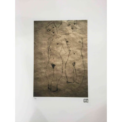 Egon Schiele Lithografie offsetuitgave 200 cm 50x70